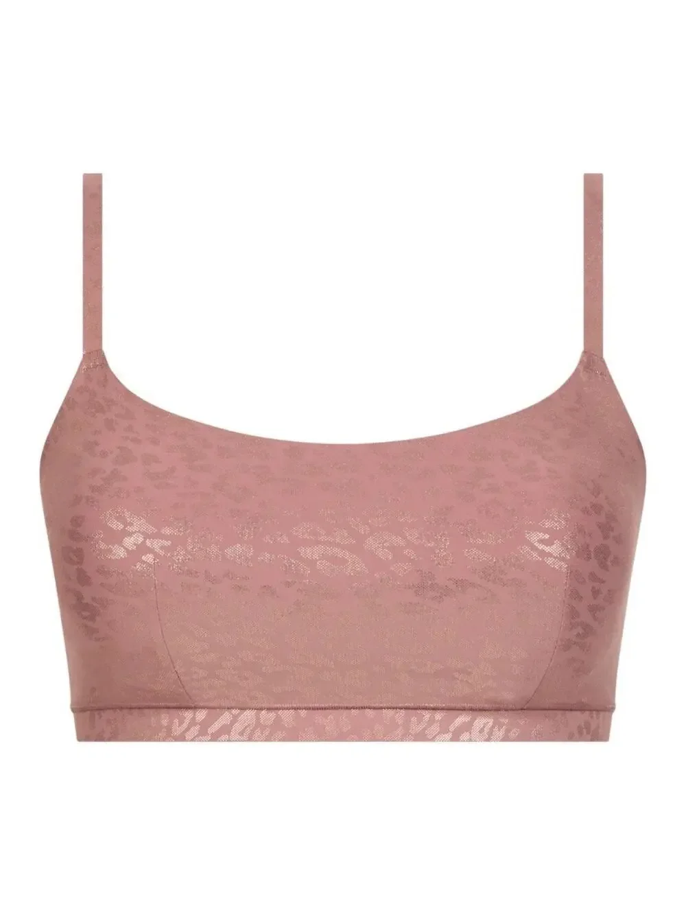 Chantelle $68 Softstretch Jersey Lounge Bra Size XS/S Pink Leo Shimmer